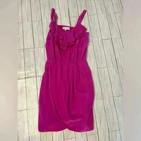 Amanda Uprichard Silk Mini Ruffle Dress - Picture 2 of 7